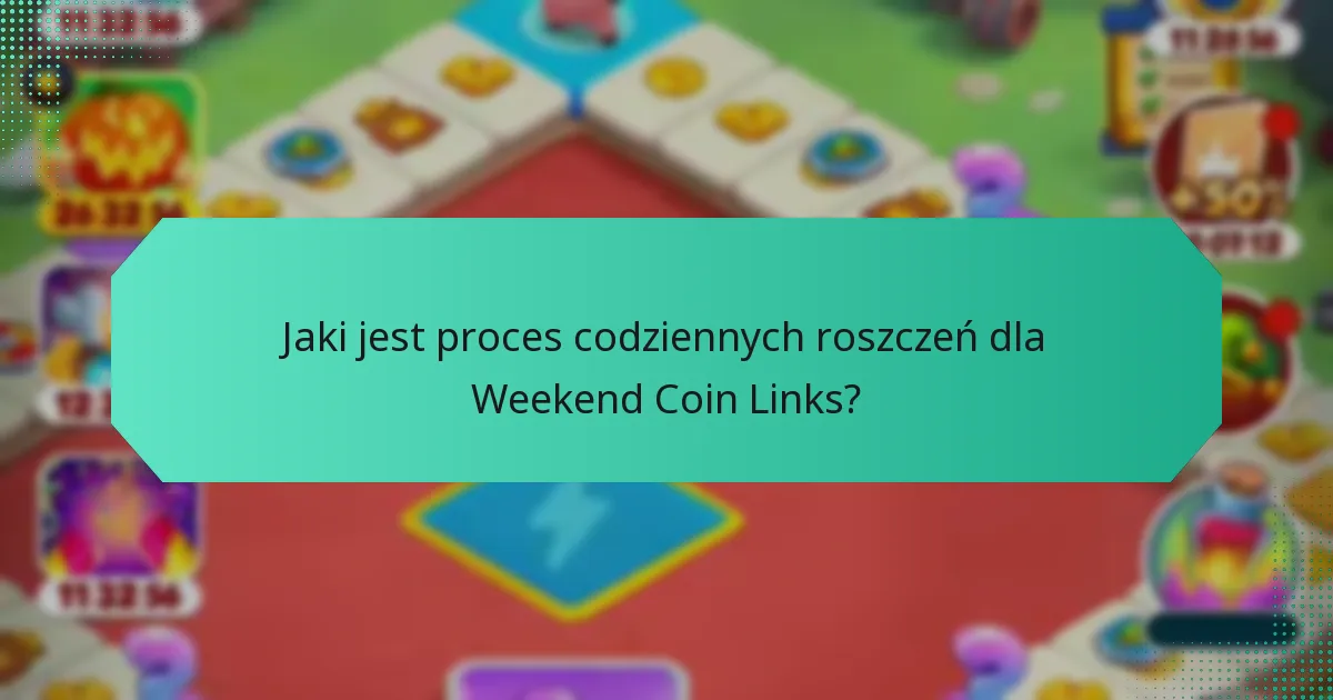 Jaki jest proces codziennych roszczeń dla Weekend Coin Links?