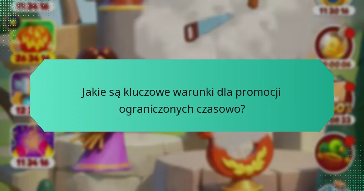 Jakie są kluczowe warunki dla promocji ograniczonych czasowo?