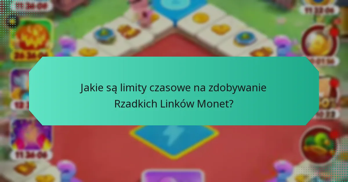 Jakie są limity czasowe na zdobywanie Rzadkich Linków Monet?