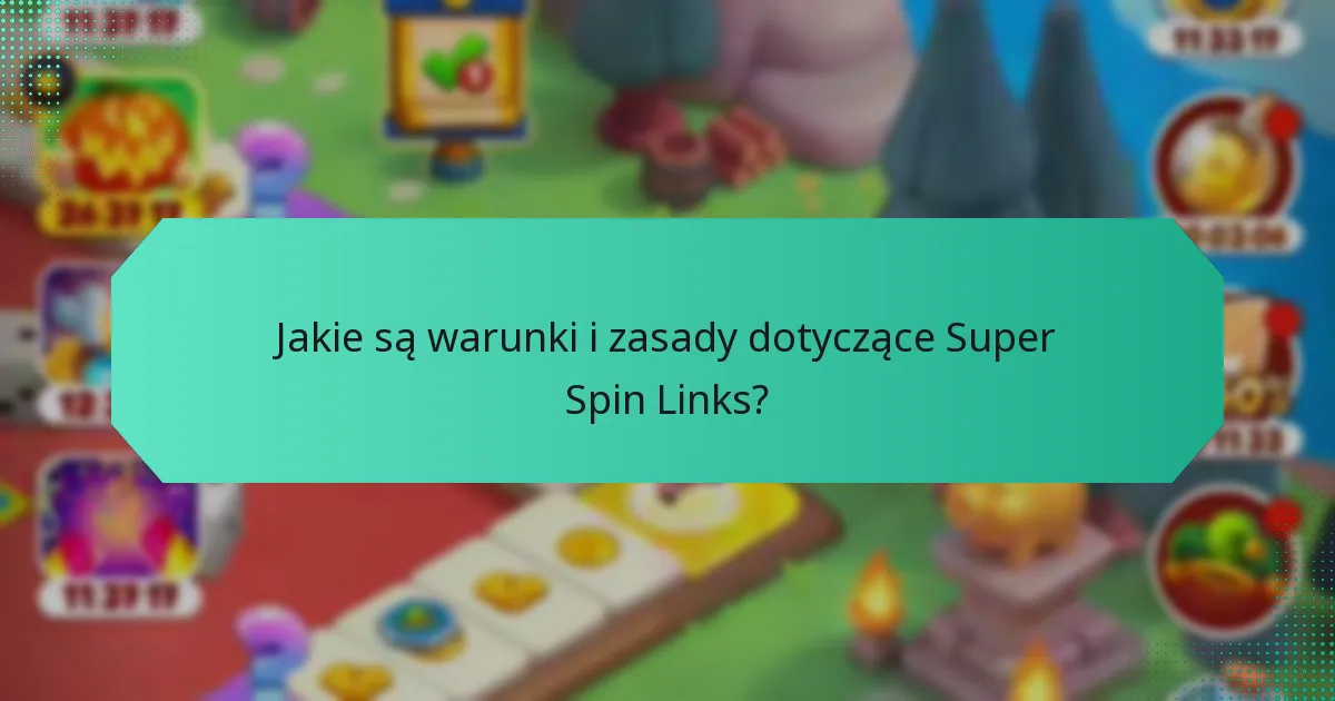 Jakie są warunki i zasady dotyczące Super Spin Links?