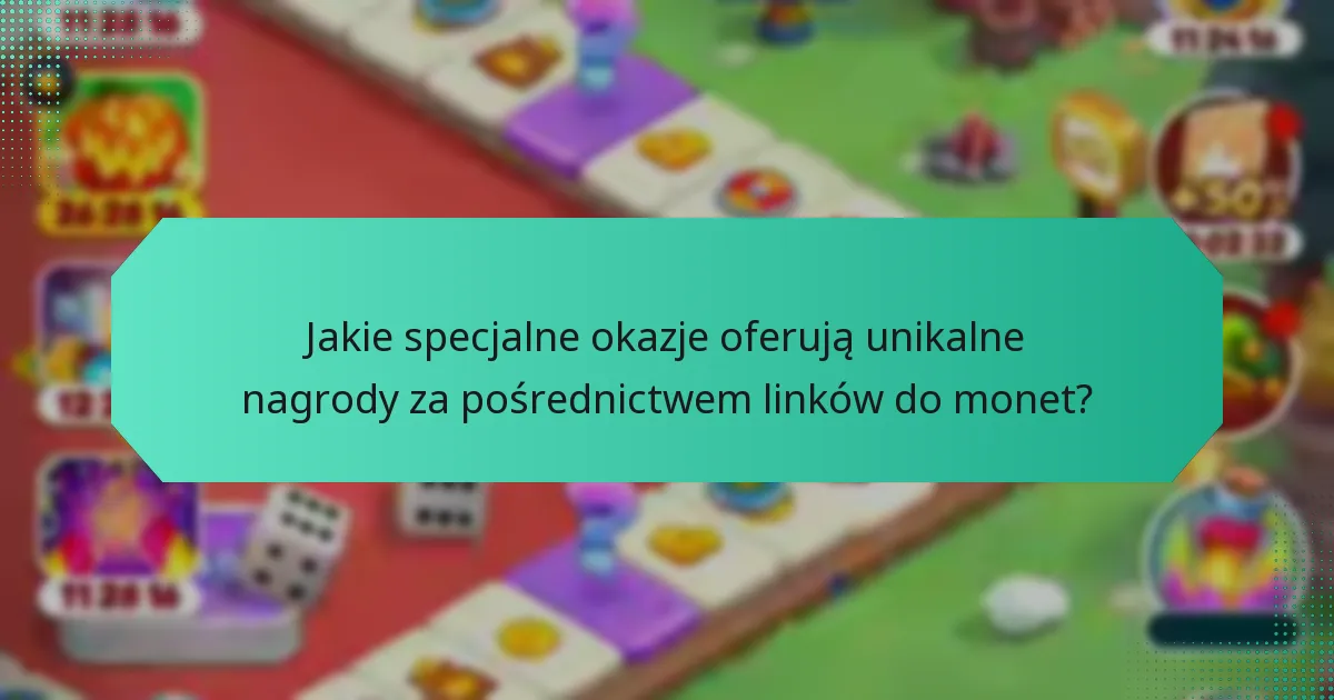 Jakie specjalne okazje oferują unikalne nagrody za pośrednictwem linków do monet?
