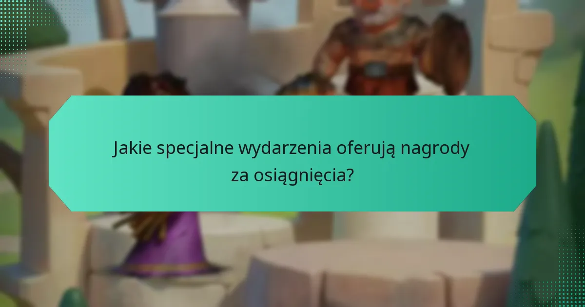Jakie specjalne wydarzenia oferują nagrody za osiągnięcia?
