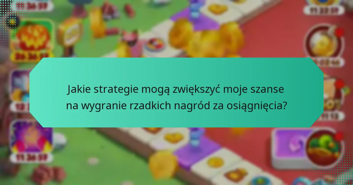 Jakie strategie mogą zwiększyć moje szanse na wygranie rzadkich nagród za osiągnięcia?