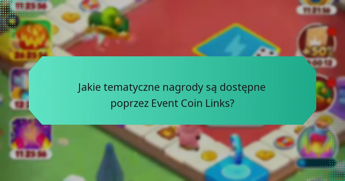 Jakie tematyczne nagrody są dostępne poprzez Event Coin Links?