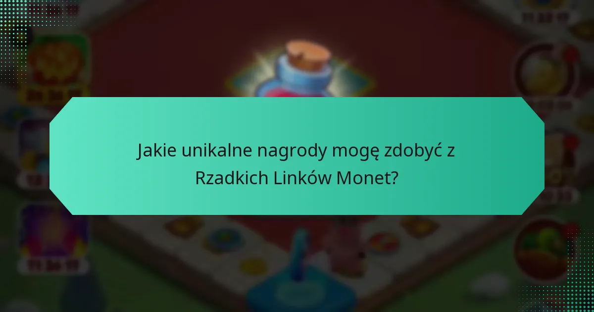 Jakie unikalne nagrody mogę zdobyć z Rzadkich Linków Monet?